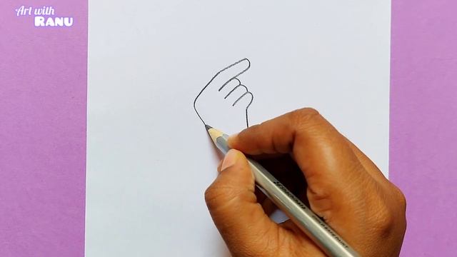 How to draw Korean heart / heart with hand drawing / Heart sketch / drawing смотреть онлайн