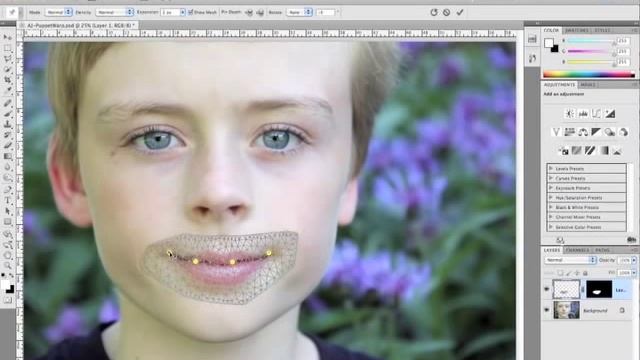Adobe Photoshop CS5 Puppet Warp смотреть онлайн