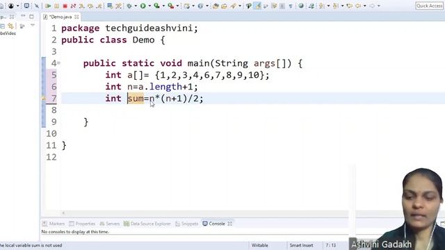 Find missing number from an array| online free java placement course смотреть онлайн