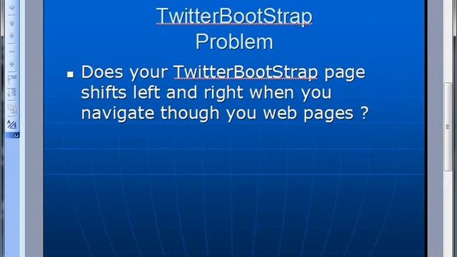 Twitter bootstrap page shifts left and right ! смотреть онлайн