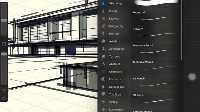 Procreate App / Architectural Sketch смотреть онлайн