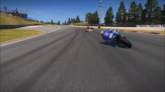 MotoGP 17 | Crash | Different cameras | Pedrosa vs Iannone | Sachsenring | gameplay смотреть онлайн