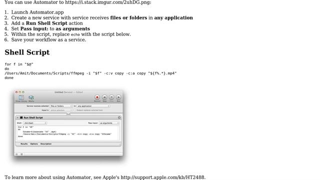 Apple: Automating ffmpeg using Automator Service (2 Solutions!!) смотреть онлайн