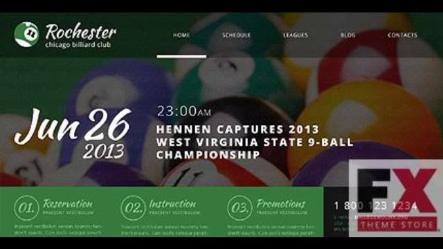 Preview White and Black Billiards WordPress Theme by Glenn смотреть онлайн