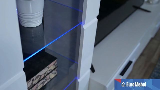 ВидеоОбзор EuroMebel: Стенка Рио 1, Белый Глянец, Империал (Россия) смотреть онлайн