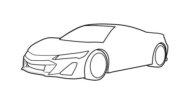 How to draw a HONDA NSX TYPE S 2022 / drawing acura nsx 2023 sports car смотреть онлайн