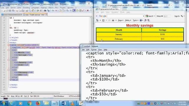 Web design Using HTML- class 13 table - part 1 смотреть онлайн