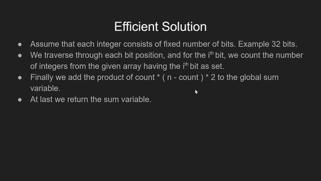 Sum of bit differences among all pairs | GeeksforGeeks смотреть онлайн