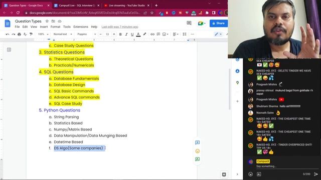 Data Science Interview Preparation Part 1 | Types of Questions Asked | CampusX Live смотреть онлайн