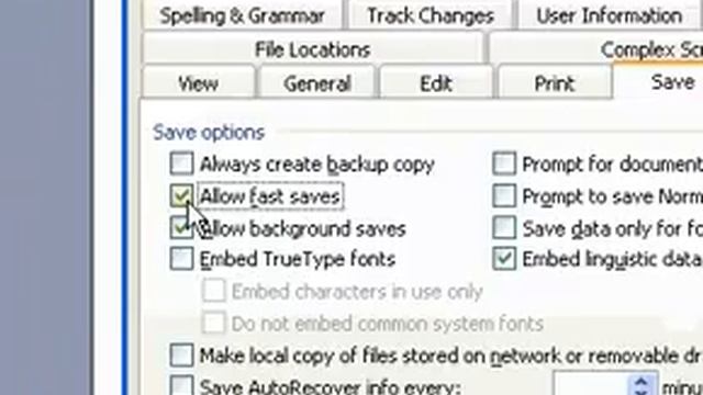 Microsoft Office Word 2003 Speed up saving a file смотреть онлайн