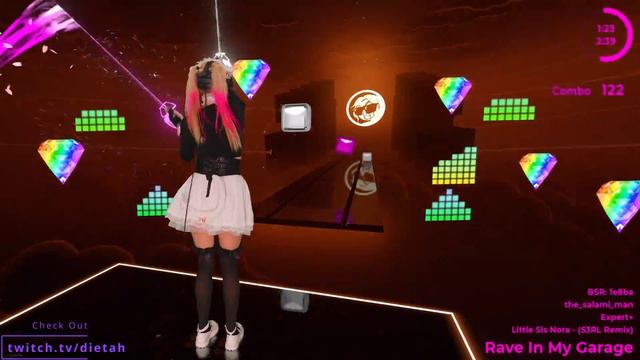 Little Sis Nora - Rave In My Garage (S3RL Remix) | Beat Saber, Expert+ | смотреть онлайн