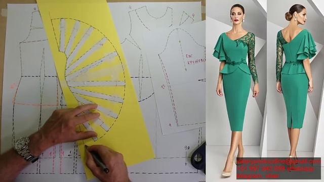 Моделируем платье. Modelado de vestido #курсы кройки и шитья #diseño de modas смотреть онлайн