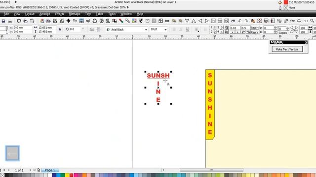 CorelDraw Macro Make Text Vertical смотреть онлайн