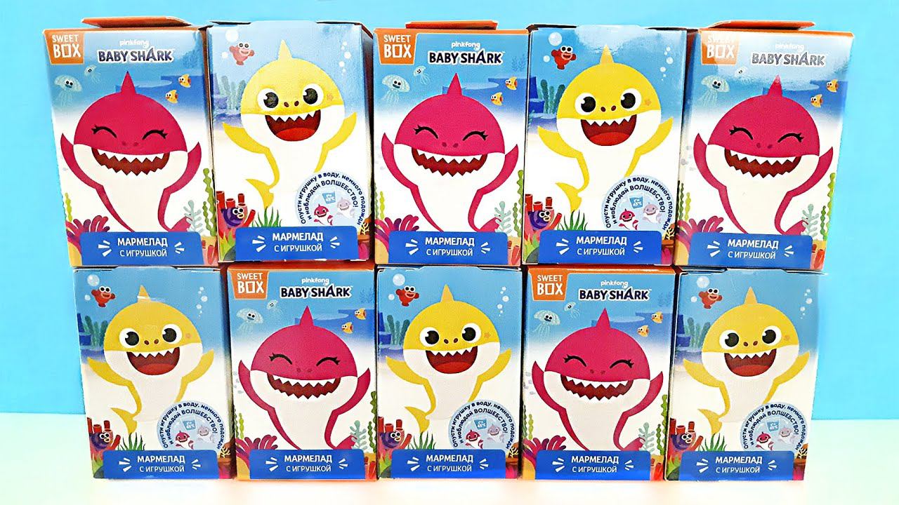 BABY SHARK АКУЛЕНОК СВИТ БОКС 2023! СЮРПРИЗЫ, игрушки, новая серия Sweet Box Surprise Unboxing