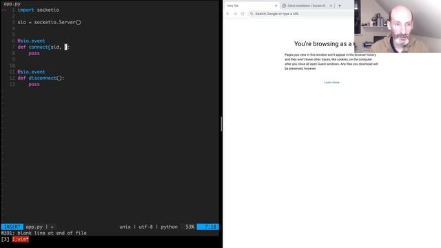 Quick Socket.IO Tutorial, Part 1: A Basic Python Socket.IO Application смотреть онлайн