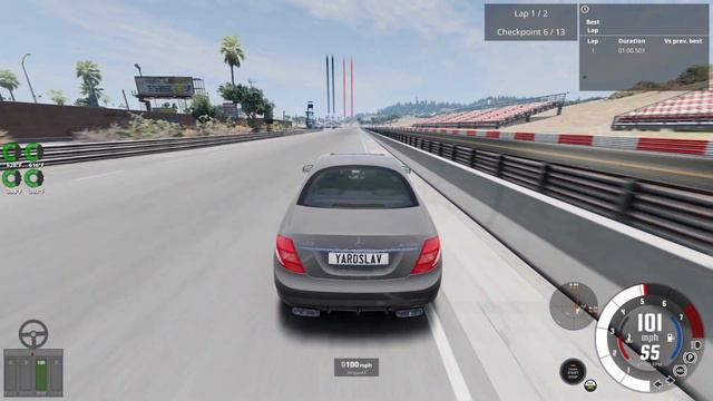West Coast Trial: Mercedes Benz CL 65 AMG (Beamng Drive) смотреть онлайн