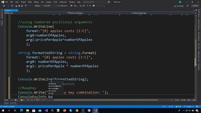 Lecture 4, Formatting output, ReadKey, Command line arguments, EAD смотреть онлайн