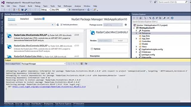 NuGet ROLAP sample project for ASP.NET MVC смотреть онлайн