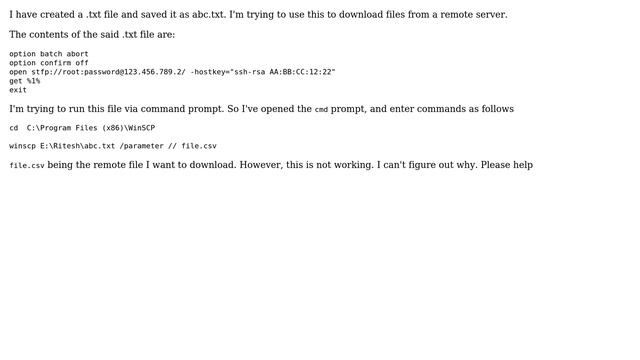 How to download files using WinSCP command line? смотреть онлайн