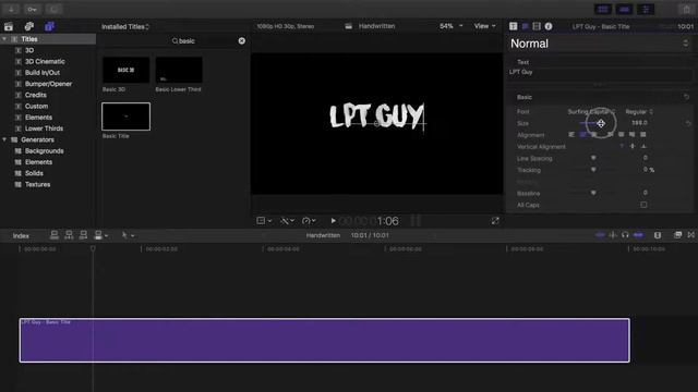 Handwritten Text Animation FCPX Tutorial