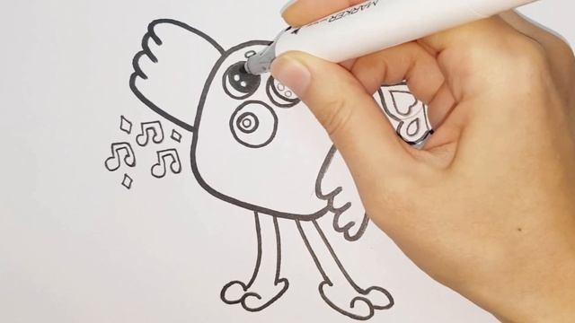 Как нарисовать цыплёнка ЦЫПУ | МИ-МИ-МИШКИ | мультик раскраска для детей смотреть онлайн