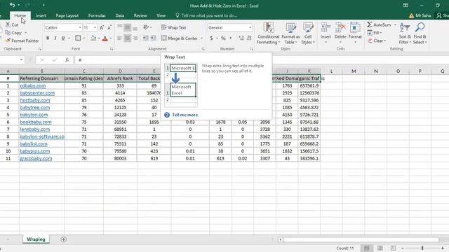 How to Wrap Text in Microsoft Excel (কিভাবে এক্সেল রেপিং করে) | Apply Text Wrapping in Excel смотреть онлайн