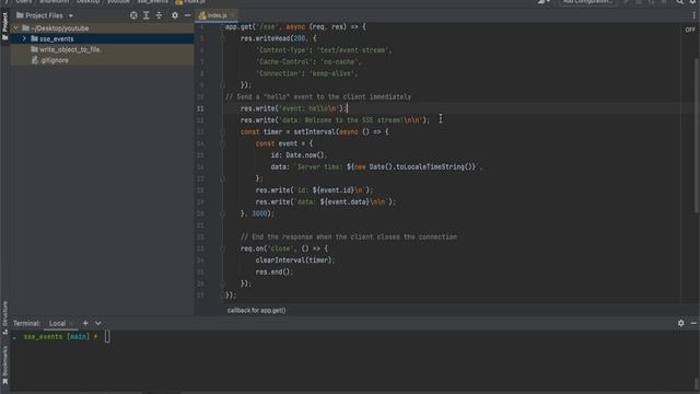 Building a Server-Sent Events (SSE) endpoint using Node.js смотреть онлайн