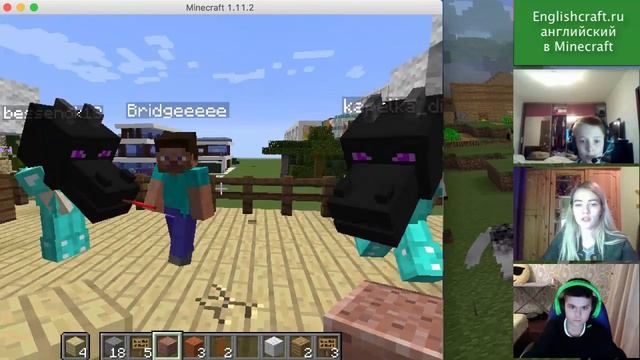 Английский в Minecraft. Кафе и продукты. Строим здания смотреть онлайн