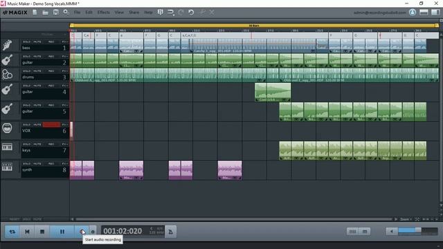 MAGIX Music Maker FREE 2017 - Recording Vocals смотреть онлайн