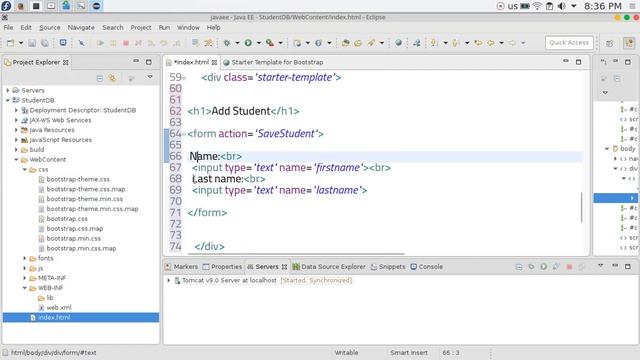 20 JAVA EE Servlets Bootstrap Html5 & CSS & javascripts смотреть онлайн