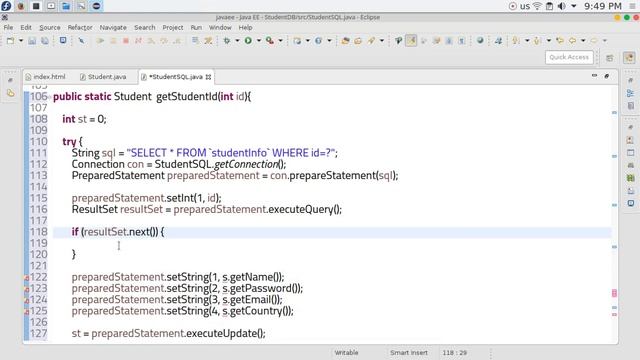 26 JAVA EE Servlets get ID database Student SQL смотреть онлайн