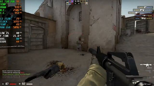 CS: GO - GT 710 + i3 2120 - 1080p, 900p, 720p, 720x480 смотреть онлайн