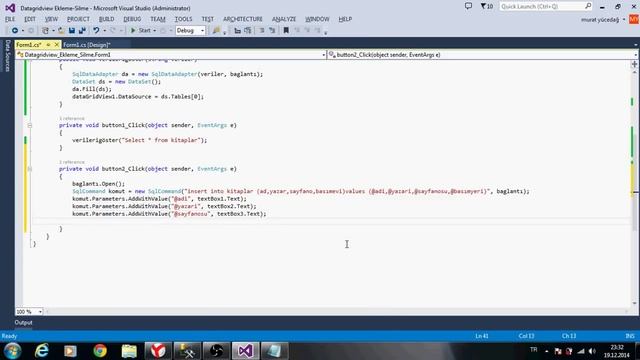 C# Ders 30 Datagridview Ekleme ve Silme İşlemleri смотреть онлайн