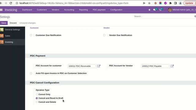 Post Dated Cheque Management - Cancel PDC Odoo смотреть онлайн
