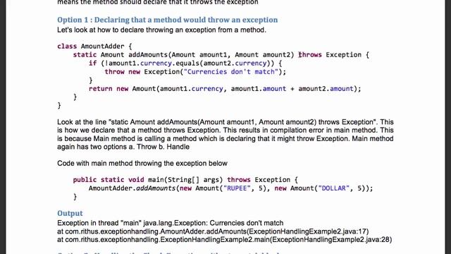 30 Throwing an Exception смотреть онлайн