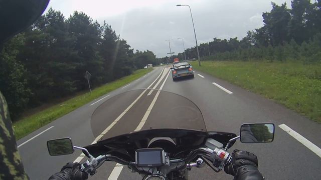 400 HP Hyundai Coupe turbo cruising with Yamaha 650 Dragstar Part1