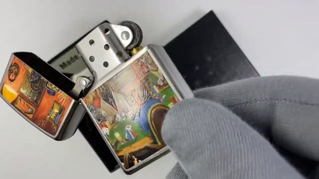 28006 Зажигалка Zippo Linda Picken Poker Friends, Street Chrome смотреть онлайн