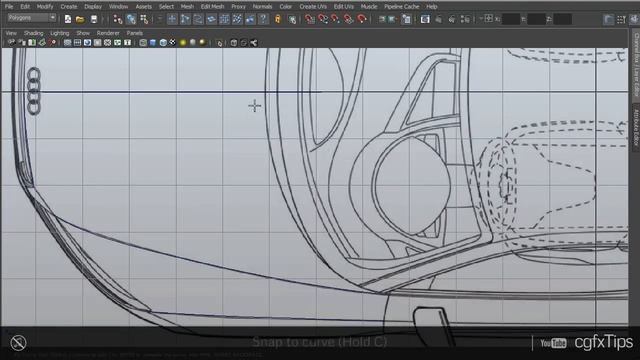 Maya Tutorial: Car Modelling - Audi R8 (3D Blueprint) смотреть онлайн