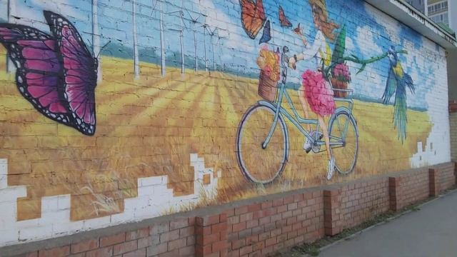 КАРТИНА НА СТЕНЕ " ДЕВОЧКА НА ВЕЛОСИПЕДЕ ". ХУДОЖНИК ЖУМАЕВ. смотреть онлайн