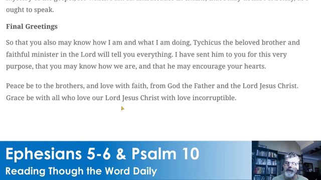 Ephesians 5-6 & Psalm 10 смотреть онлайн