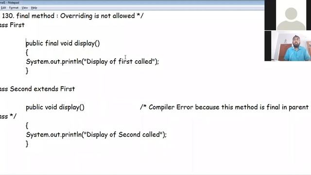 Java Lecture 29(Constructors in inheritance , protected members,final class,final method ,constants смотреть онлайн