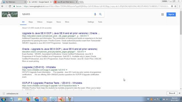 OCJA 1.8 Java SE 8 Programmer - I (1Z0 - 808 ) By Durga sir Demo On 29-12-2017 смотреть онлайн