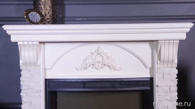 Камин AthenaGR с очагом Evrika | Электрокамины Realflame