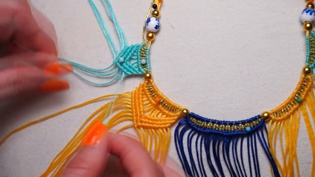 DIY mandala style macrame necklace | Macrame necklace tutorial | Macrame jewelry смотреть онлайн