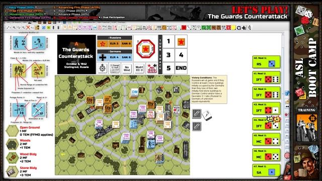 Advanced Squad Leader Tutorial # 14 - Lets Play! The Guards Counterattack, Turn 2 смотреть онлайн
