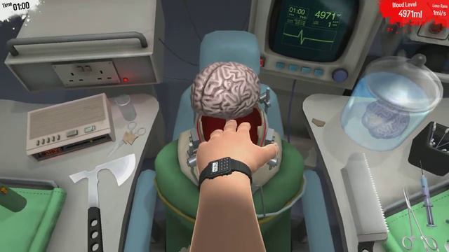 Пересадка мозга в Surgeon Simulator 2013 смотреть онлайн