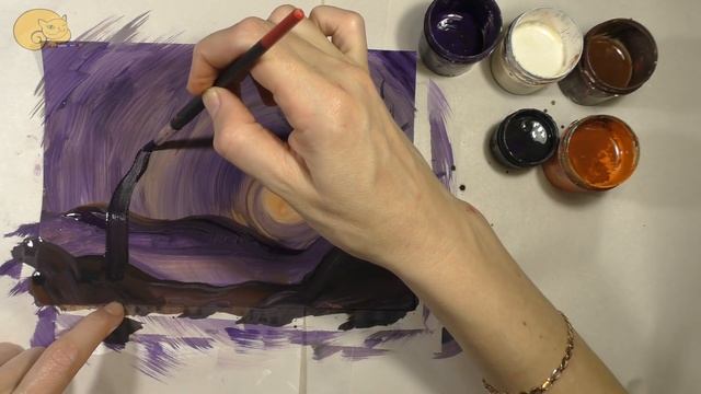 Бесплатный мастер-класс "Пейзаж: Лунная ночь" смотреть онлайн