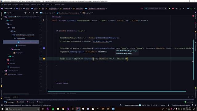 Spigot Plugin Development - 42 - Scoreboards