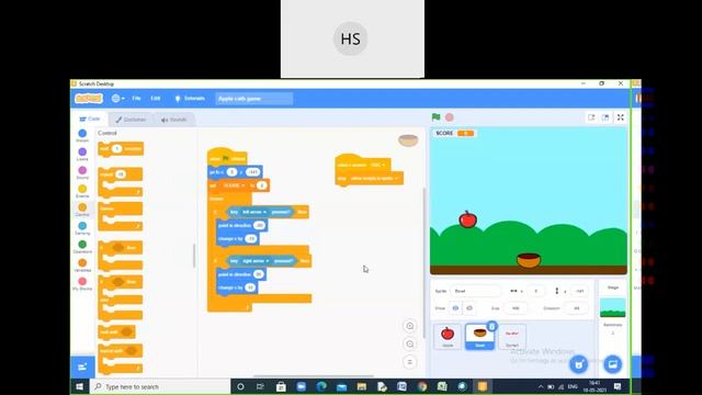 Apple Catch  Game / Scratch [Part I ]