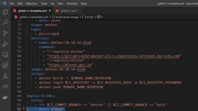 Gitlab CI with template file for spring boot microservices смотреть онлайн